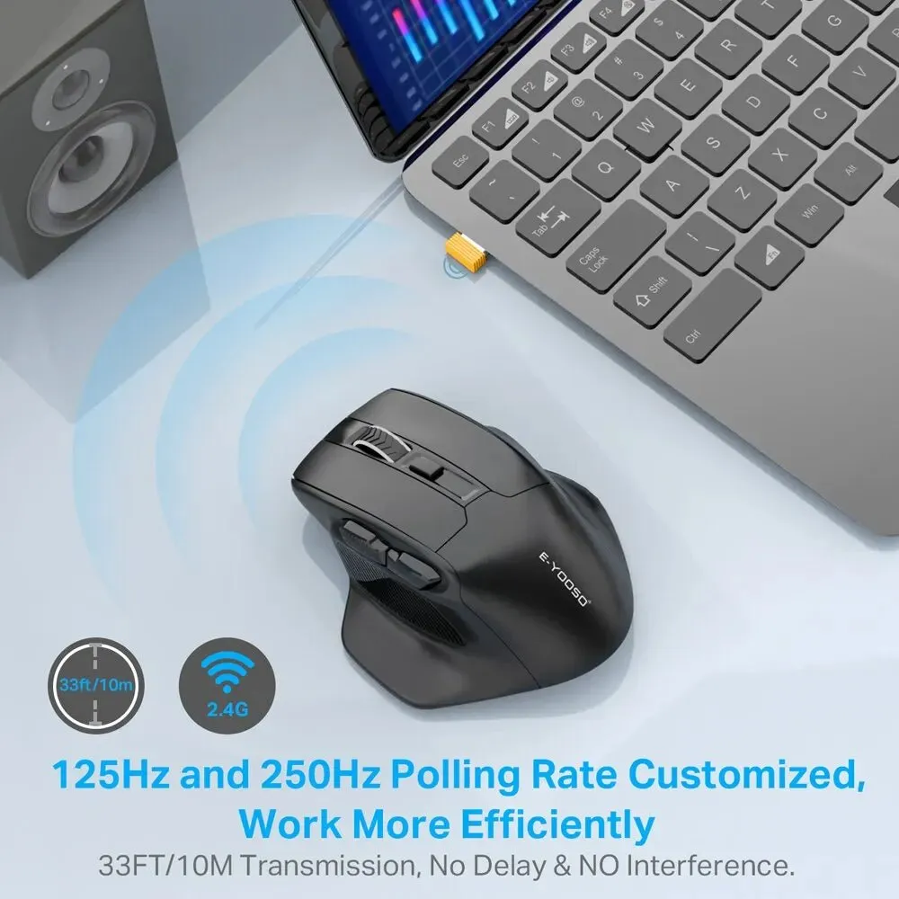 Best Gaming Mouse for Big Hands | E-YOOSO-PAW3212 4800 DPI 5 Buttons