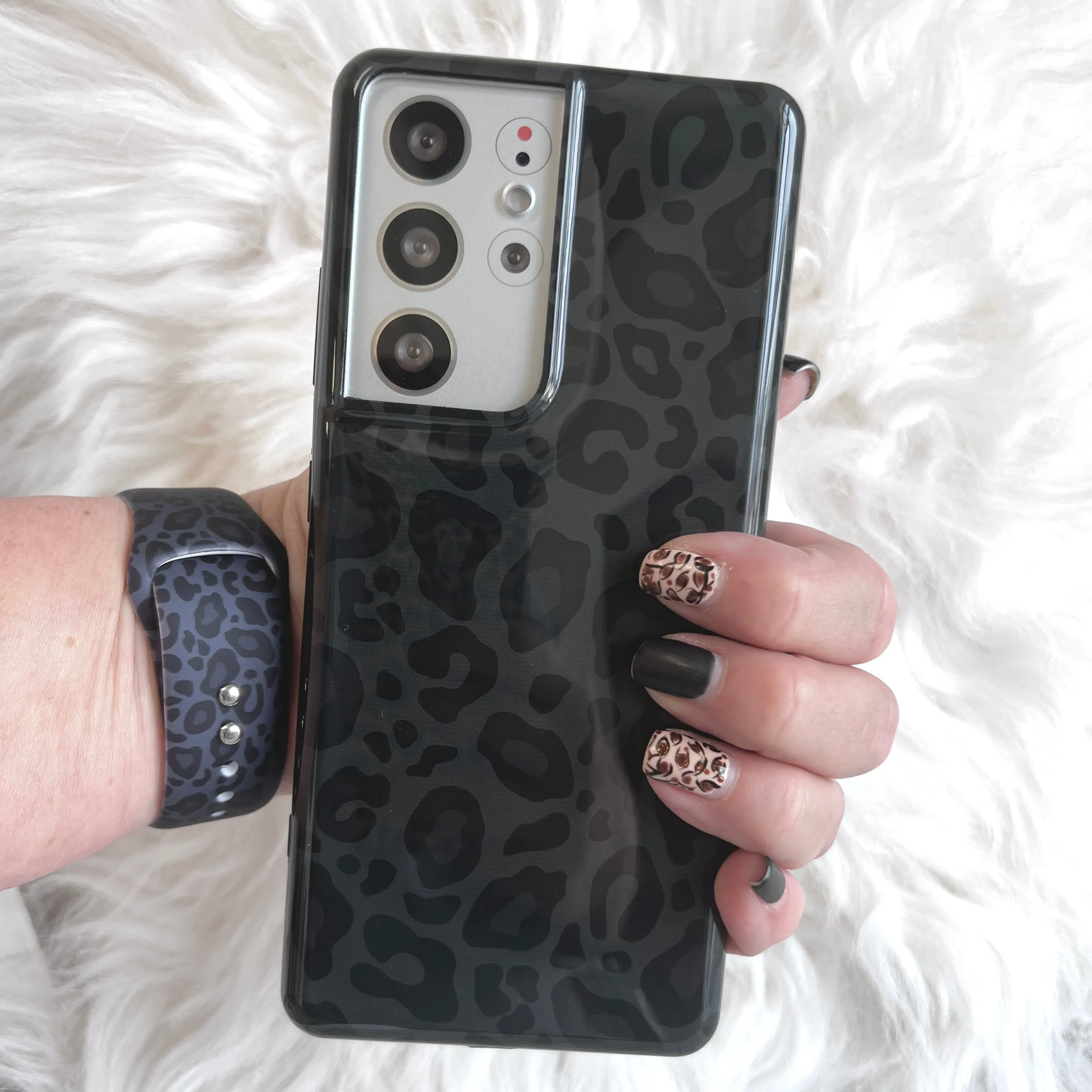 Black Leopard Case For Samsung Galaxy