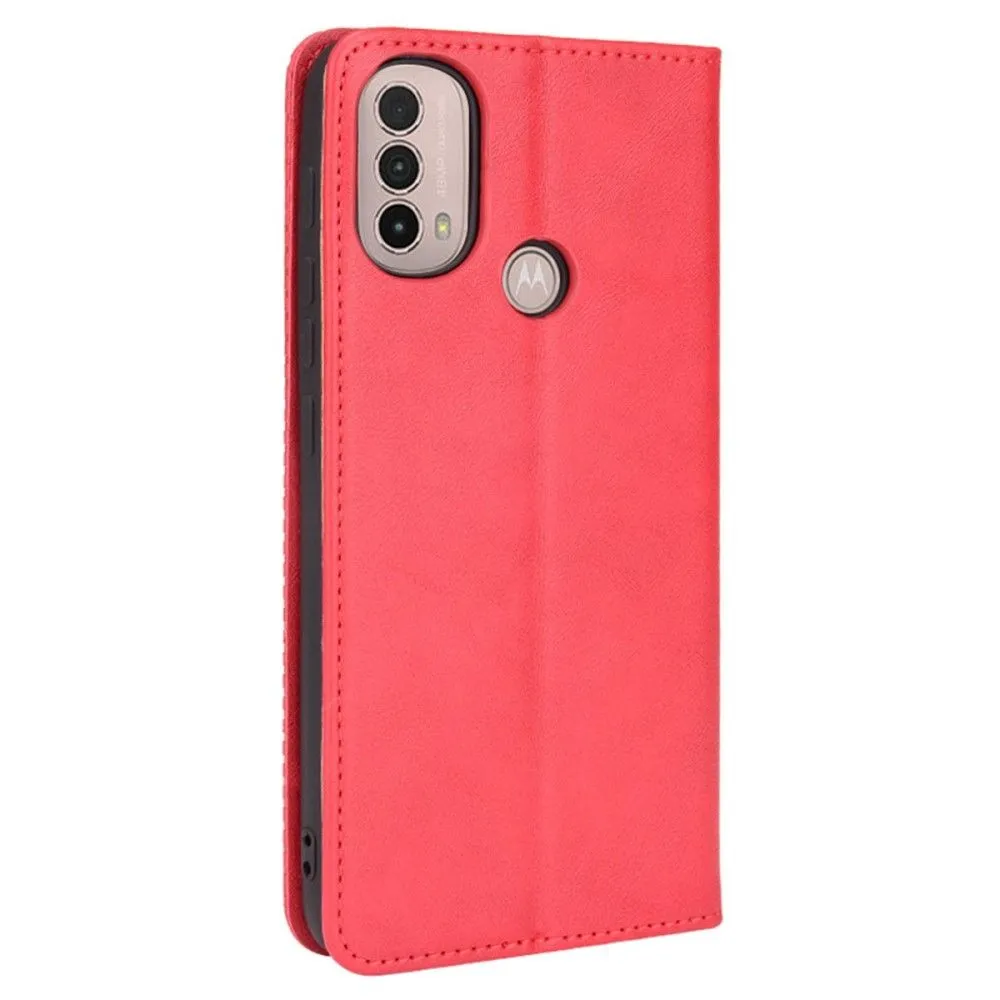 Bofink Vintage Motorola Moto E30 / E40 / E20 leather case - Red