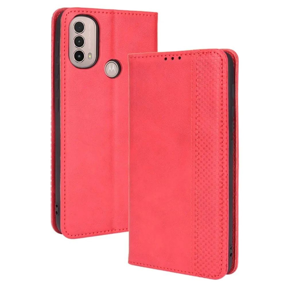 Bofink Vintage Motorola Moto E30 / E40 / E20 leather case - Red