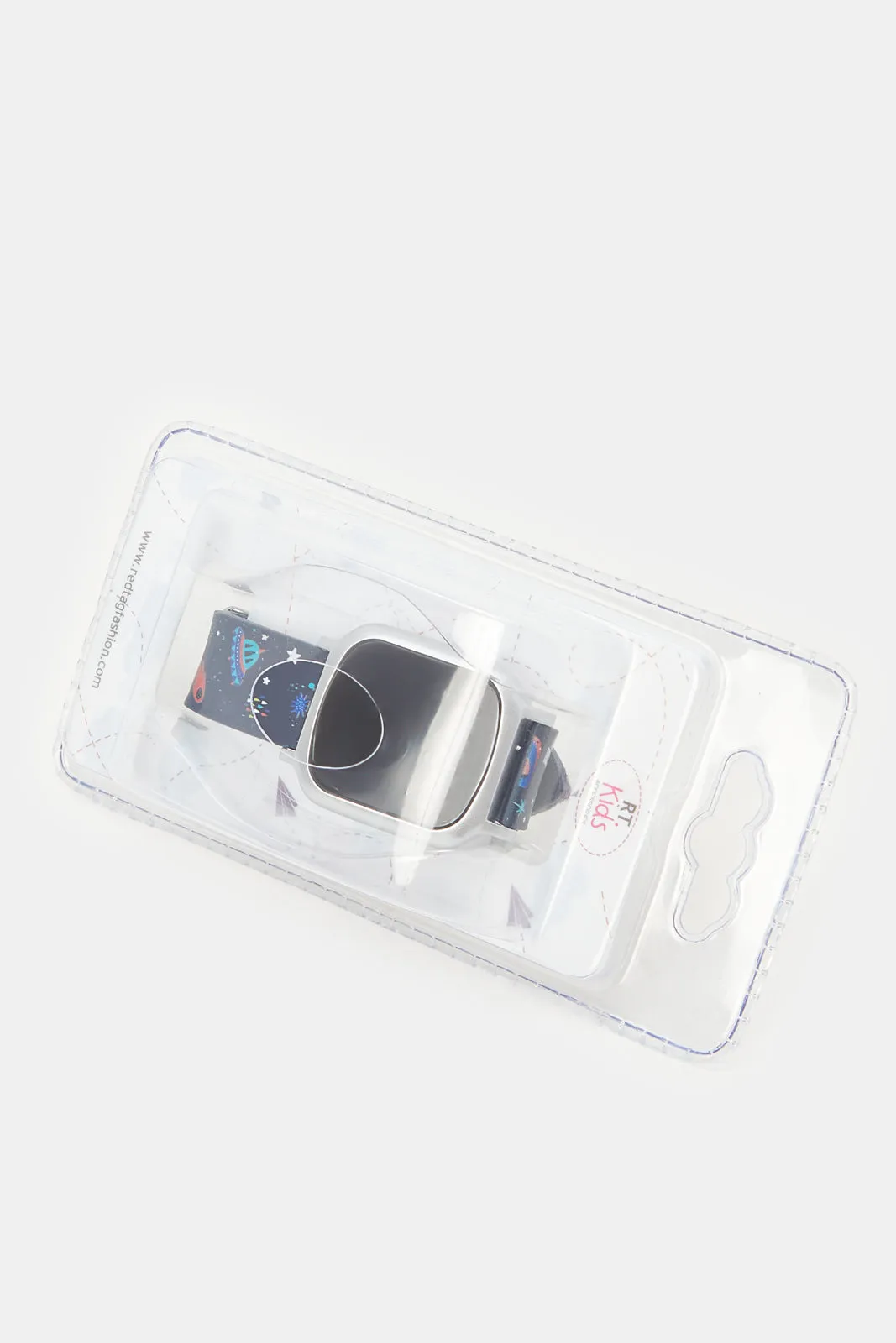 Boys Grey Space Print Digital Watch