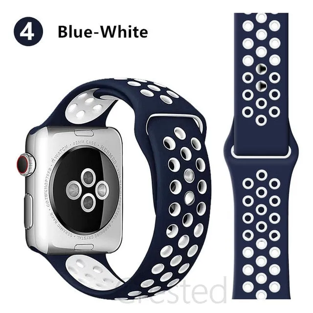 Breathable Silicone Strap For Apple Watch