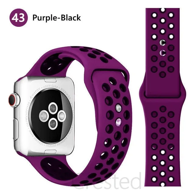 Breathable Silicone Strap For Apple Watch