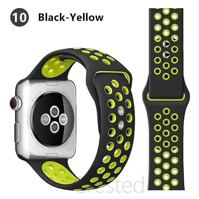 Breathable Silicone Strap For Apple Watch