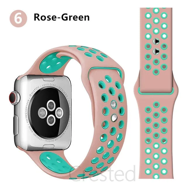 Breathable Silicone Strap For Apple Watch