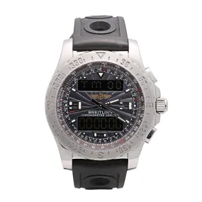 Breitling Airwolf Stainless Steel Black Rubber Analog/Digital 44mm Quartz (Preowned)