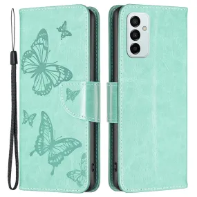 Butterfly Samsung Galaxy M23 flip case - Green