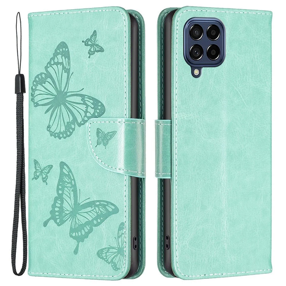 Butterfly Samsung Galaxy M53 5G flip case - Green