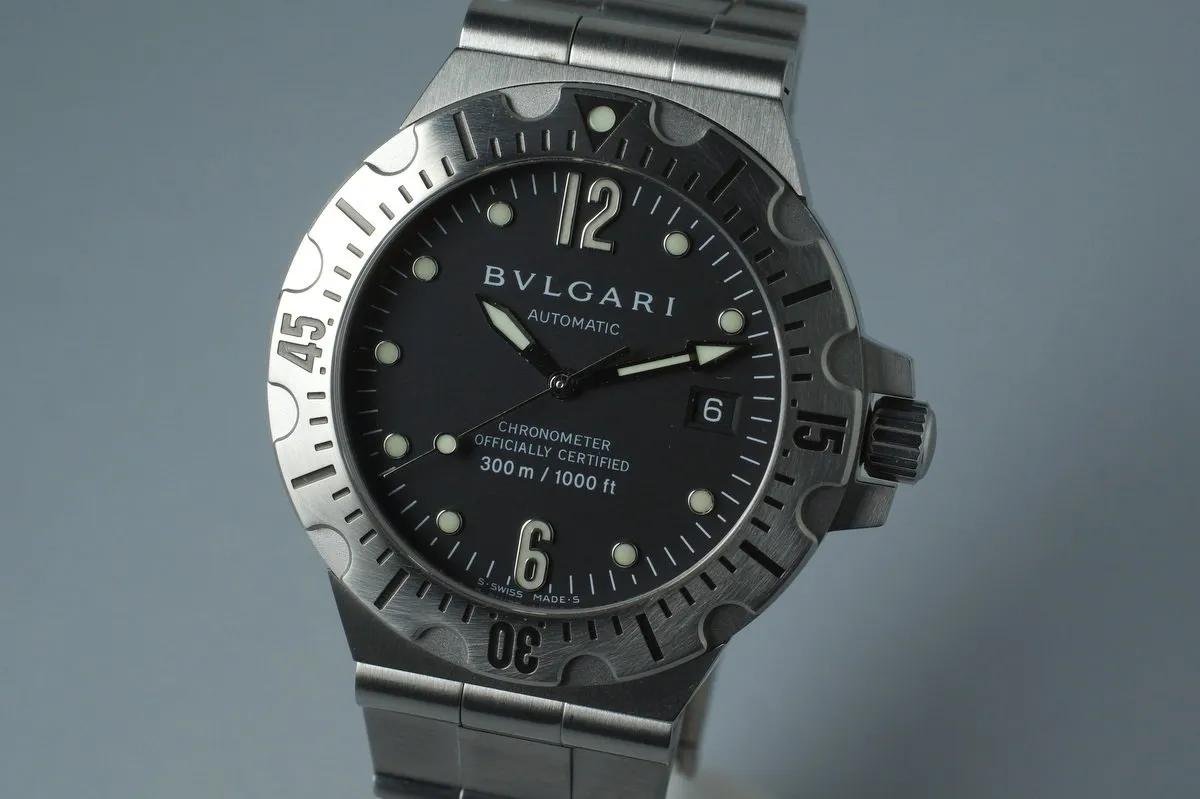 Bvlgari Scuba Diagono Professional SD40S with Papers