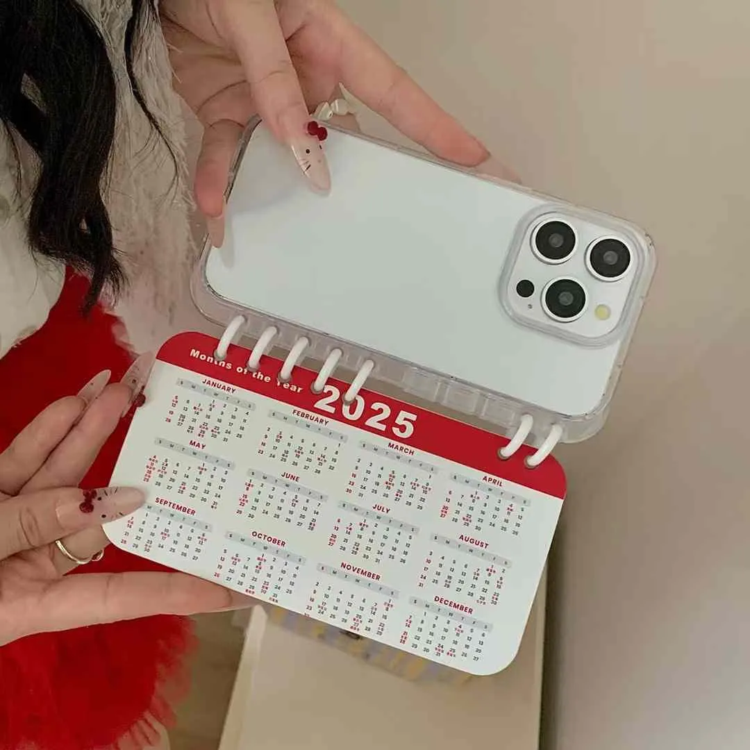 Calender Diary Style Flip Case For iPhone