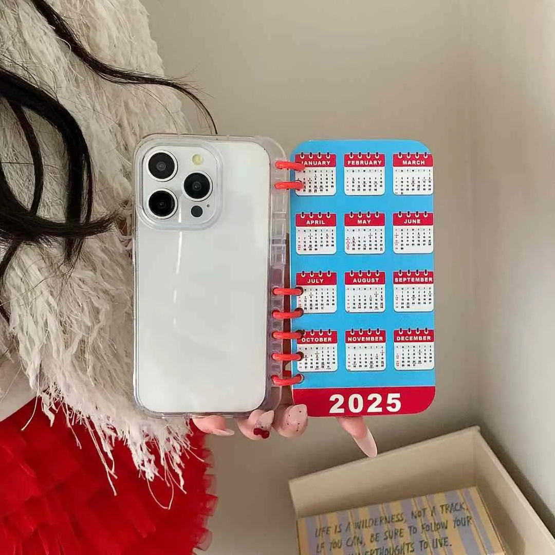 Calender Diary Style Flip Case For iPhone