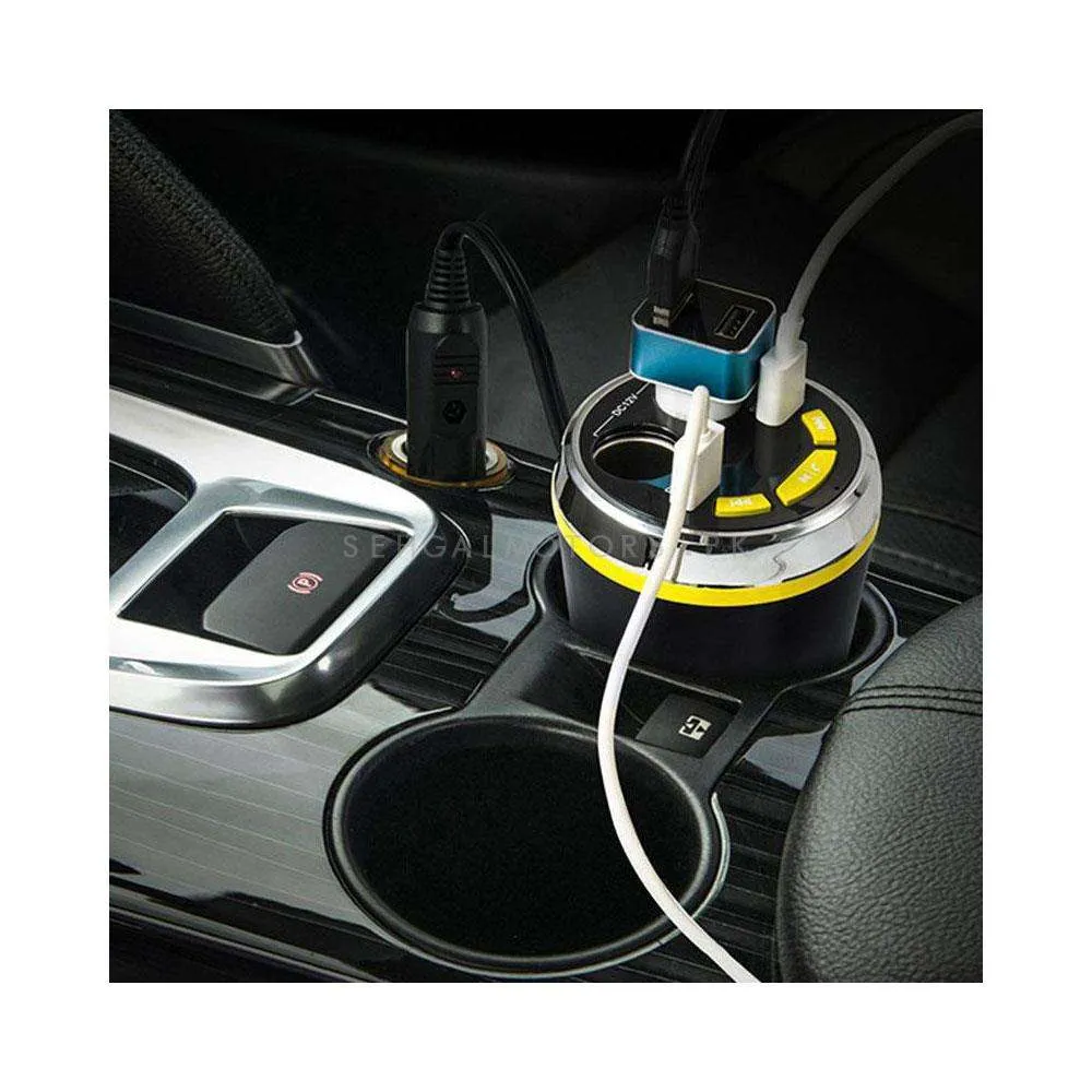 Car 3.1A Mobile Charger Bluetooth USB - Multi-Functional Cigarette Lighter |  MP3 Player for Music Streaming Via Bluetooth on FM supported DVD or CD