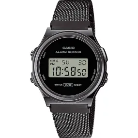 Casio A171WEMB-1A A171 One Tone Grey Mesh Digital Watch