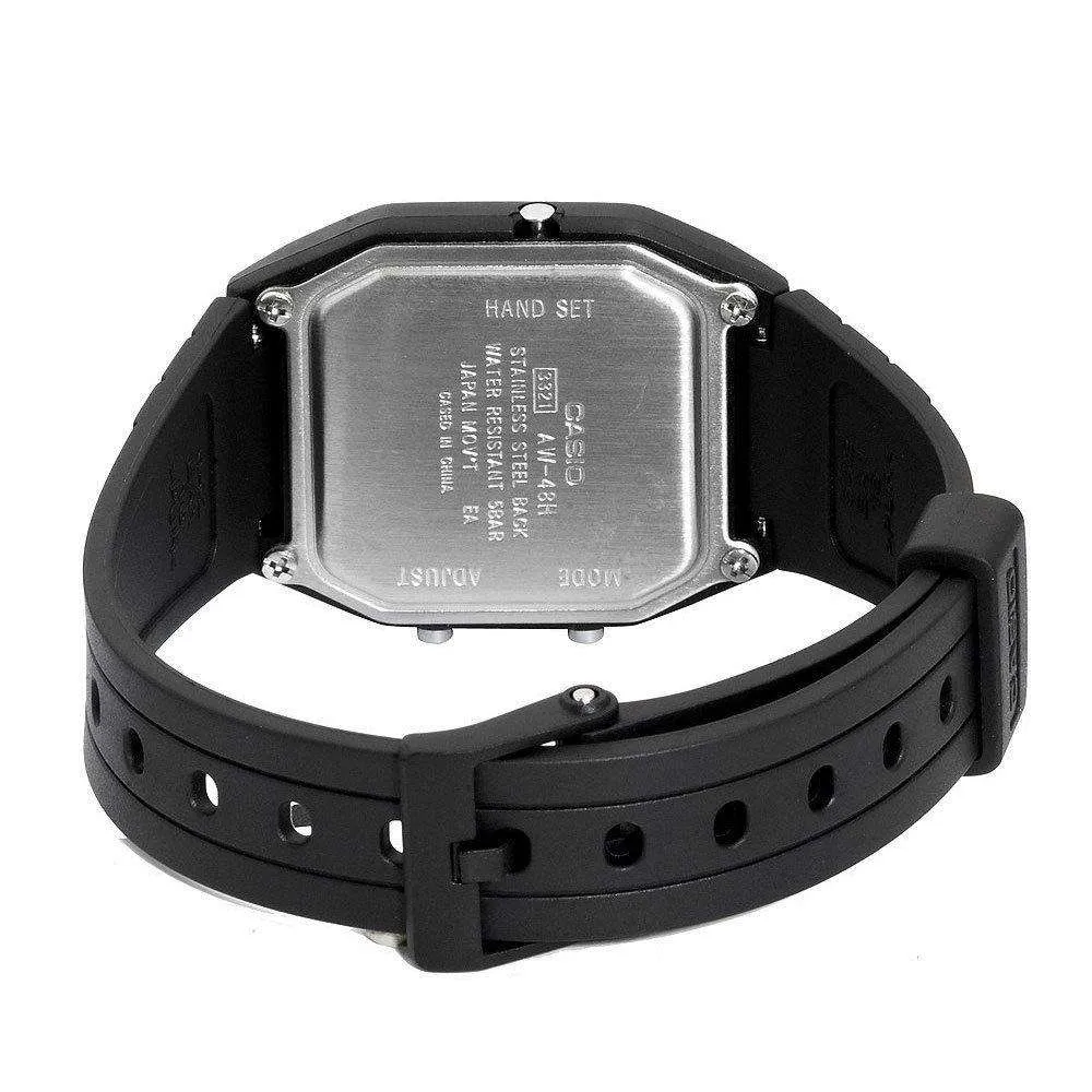 Casio AW-48HE-7AVDF Black Resin Watch for Men and Women