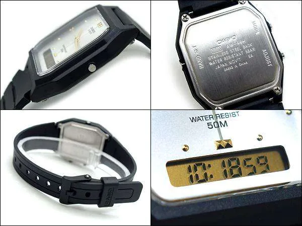 Casio AW-48HE-7AVDF Black Resin Watch for Men and Women