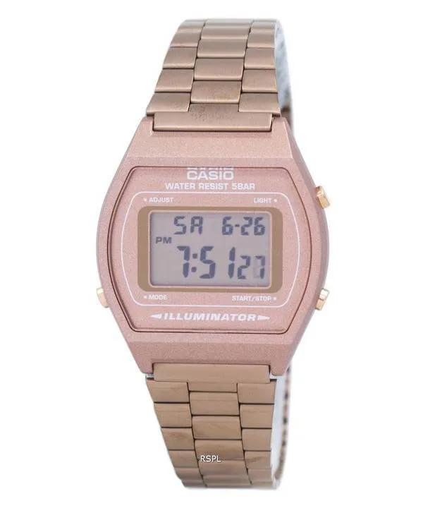 Casio Digital Quartz Stainless Steel 50M Illuminator B640WC-5ADF B640WC-5A Mens Watch