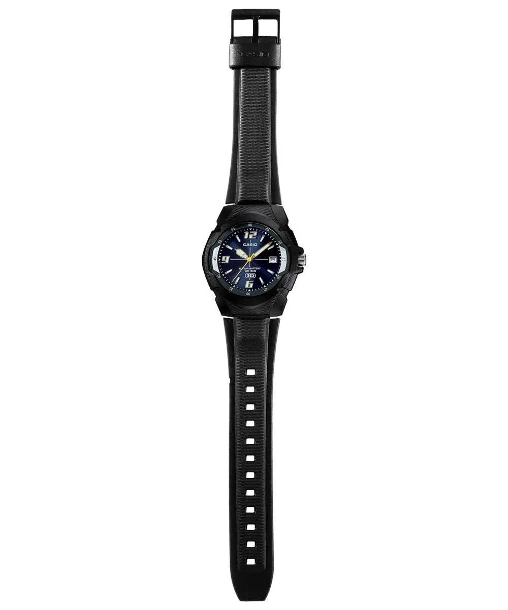 Casio Enticer MW-600F-2AVDF Black Resin Strap Analog Men's Watch