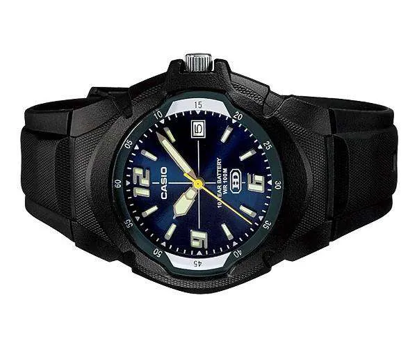 Casio Enticer MW-600F-2AVDF Black Resin Strap Analog Men's Watch