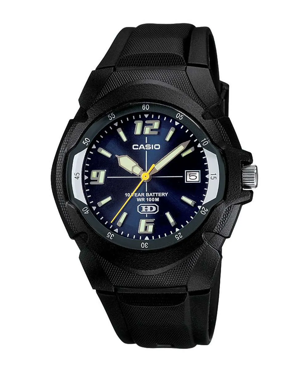 Casio Enticer MW-600F-2AVDF Black Resin Strap Analog Men's Watch