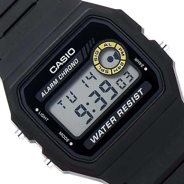 Casio F-94WA-8DG Black Resin Watch for Men and Women