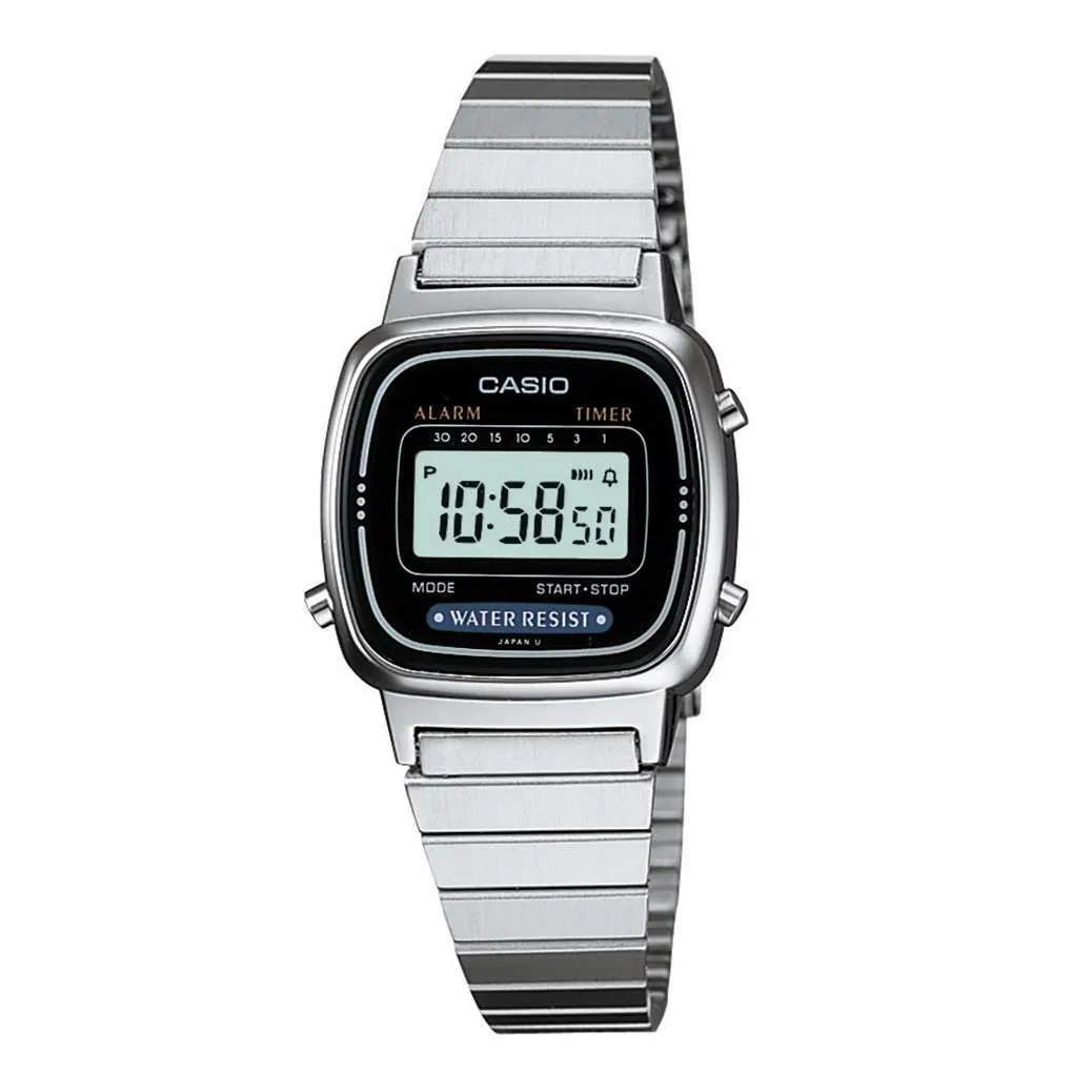 Casio LA670WA-1DF Silver Stainless Watch for Women