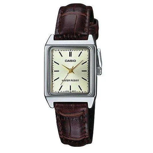 Casio LTP-V007L-9E Brown Leather Watch for Women