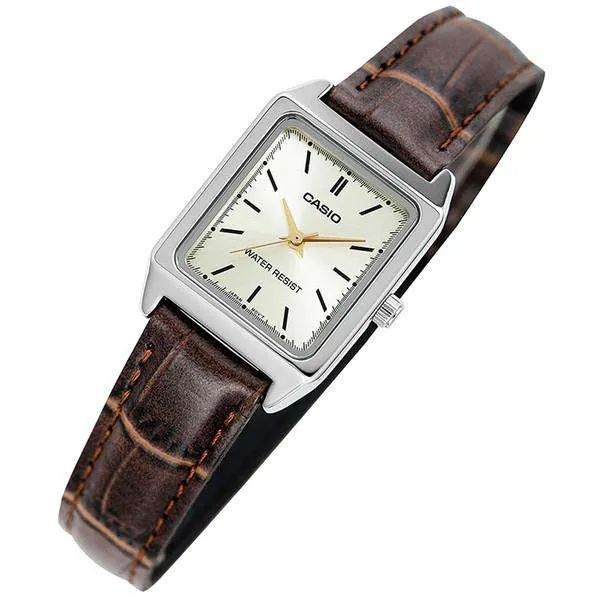 Casio LTP-V007L-9E Brown Leather Watch for Women