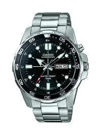 Casio Men's Super Illuminator Diver Analog Display Quartz Silver Watch