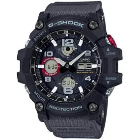 Casio Men's Watch - G-Shock Ana-Digi Alarm Black Dial Grey Resin Strap | GSG100-1A8