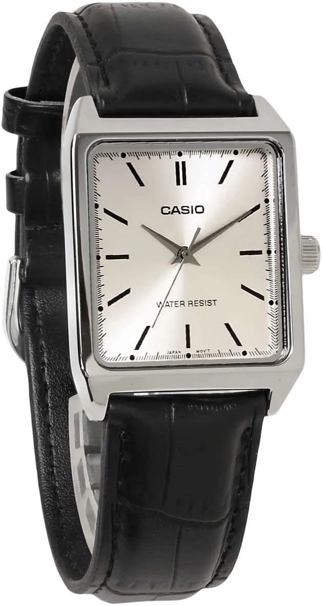 Casio MTP-V007L-7E1 Black Leather Watch for Men