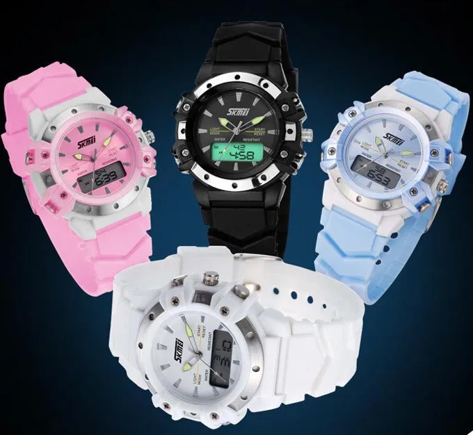 Casual Wristwatches Digital & Analog Multifunction Quartz Watch
Waterproof Student Sports Watches for Women