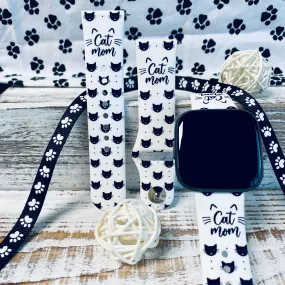 Cat Mom Print Silicone Band For Fitbit Versa 1/2