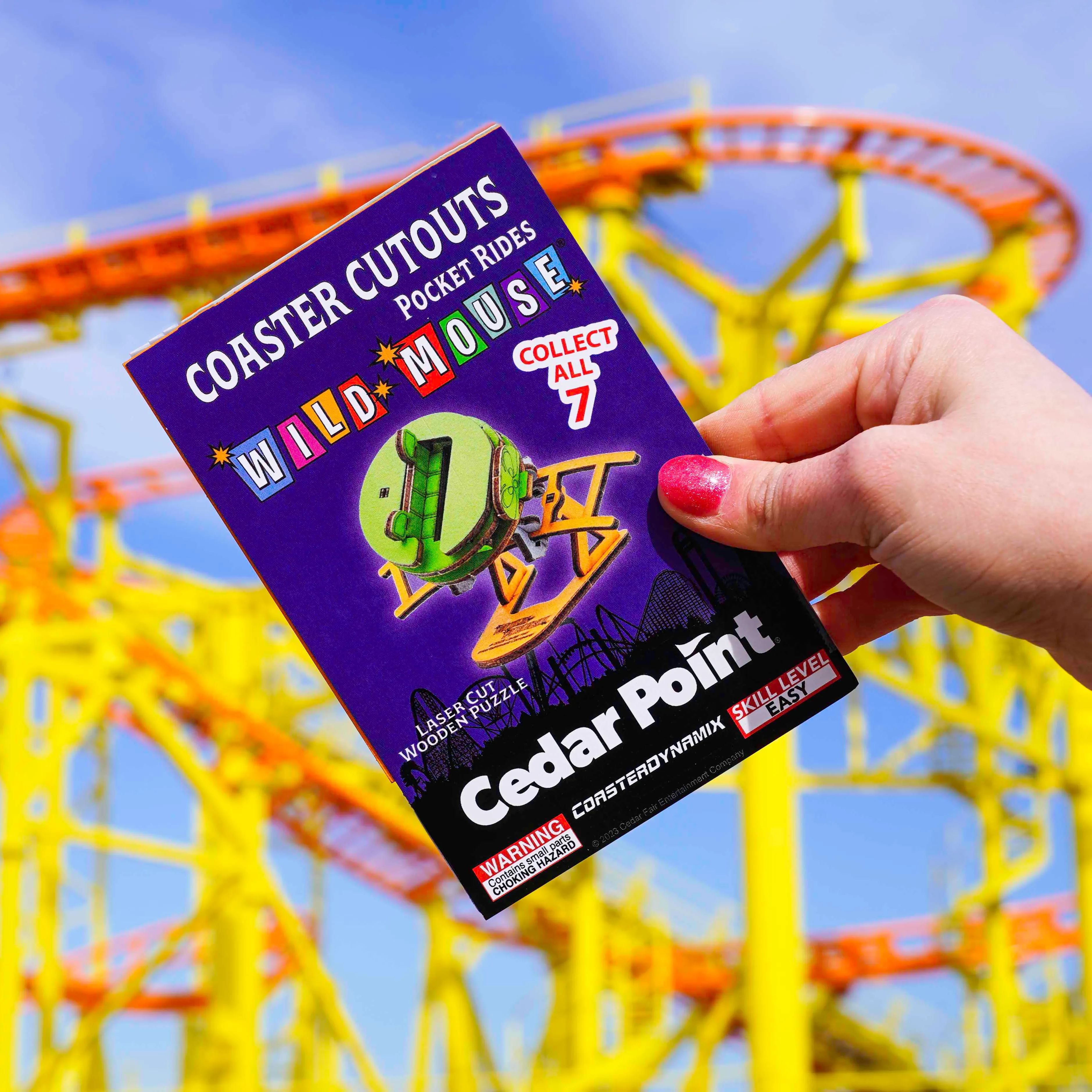 Cedar Point Wild Mouse Cheese Mini Coaster Cutout