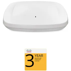 Cisco MR57 802.11ax 4 x 4:4 MU-MIMO Dual-Band Access Point Kit with 3-Year Advanced License and Support