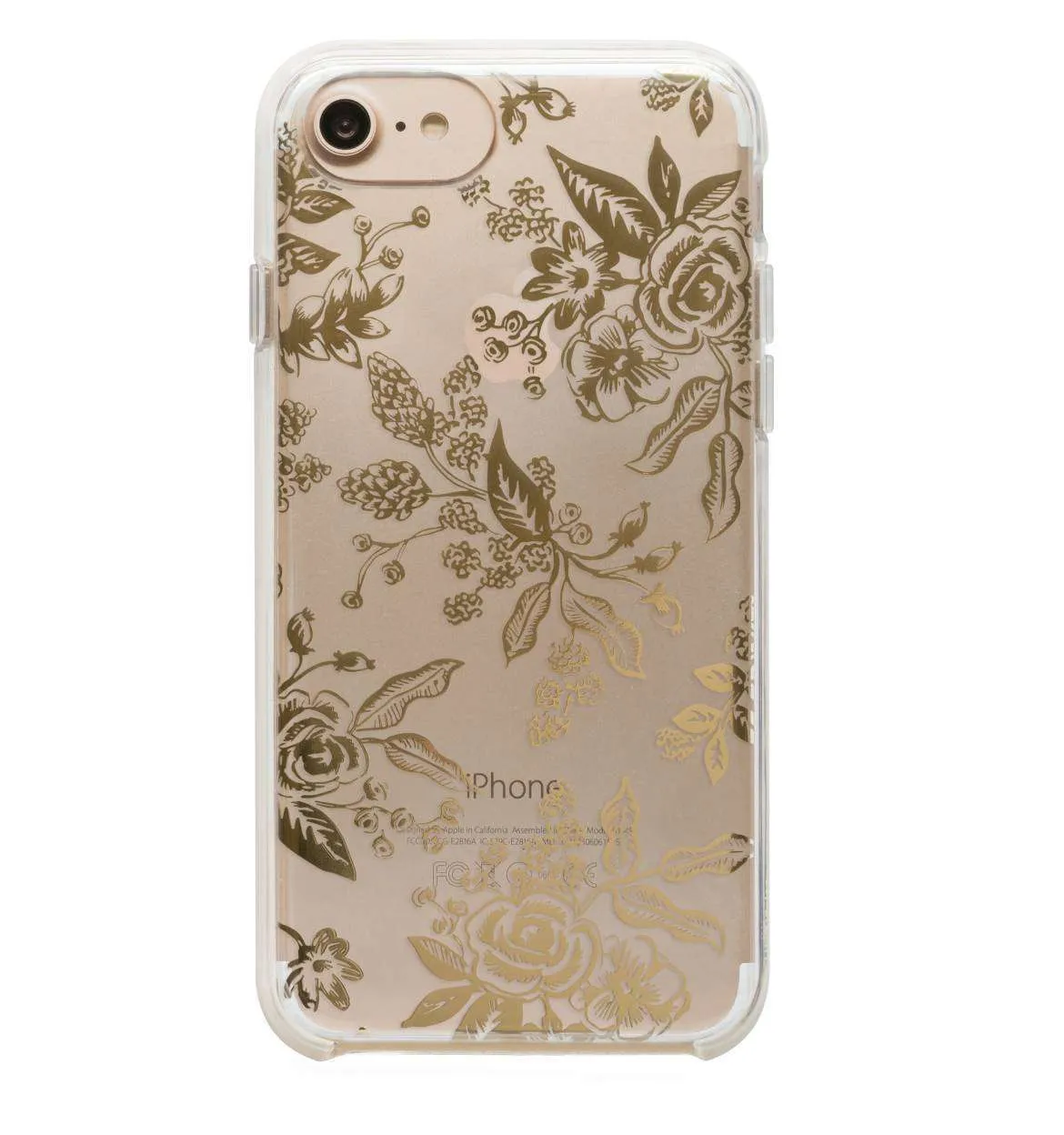 Clear Gold Floral iPhone Cover-FINAL SALE