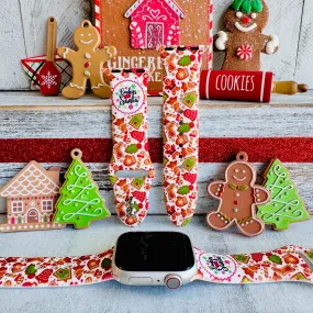 Cookies For Santa Print Silicone Band For Apple Watch