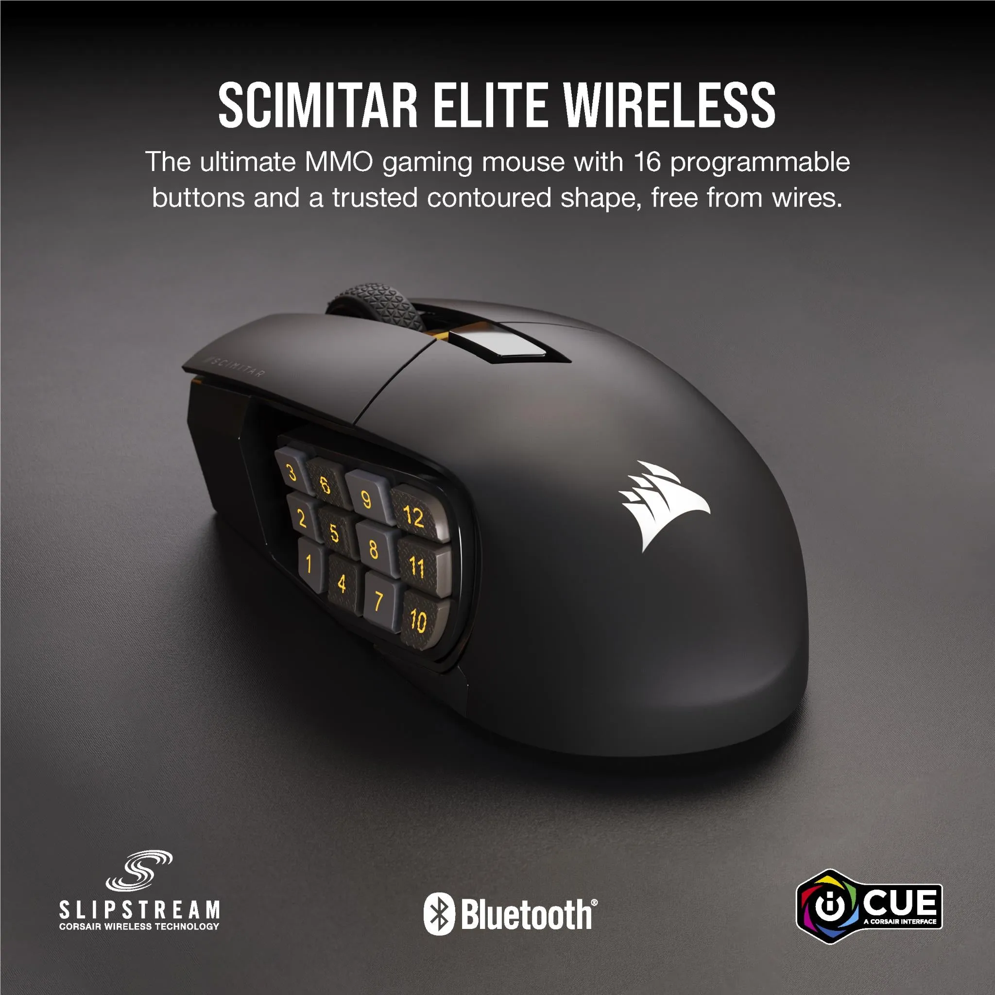 Corsair SCIMITAR ELITE RGB Wireless Gaming Mouse (Black)