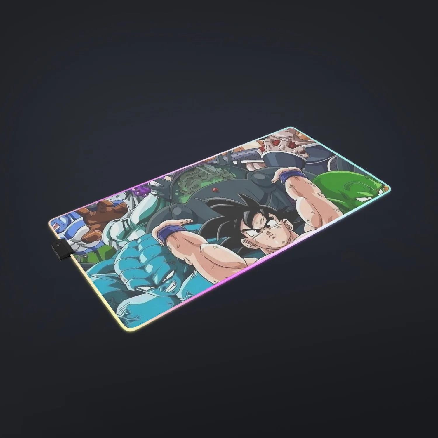 DBZ Goku Spirit Bomb Destroy Villains Cooler Broly Namek Vibrant Cool LED Mouse Pad