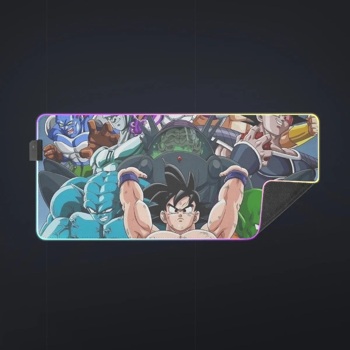 DBZ Goku Spirit Bomb Destroy Villains Cooler Broly Namek Vibrant Cool LED Mouse Pad