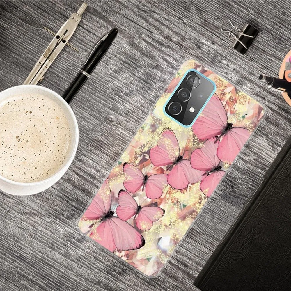 Deco Samsung Galaxy A13 4G case - Pink Butterflies