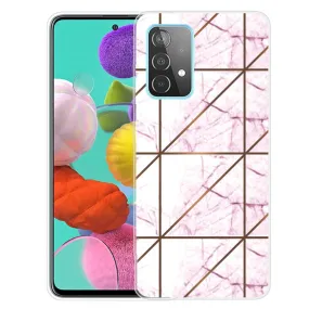 Deco Samsung Galaxy A73 case - White in Square Strike Marble