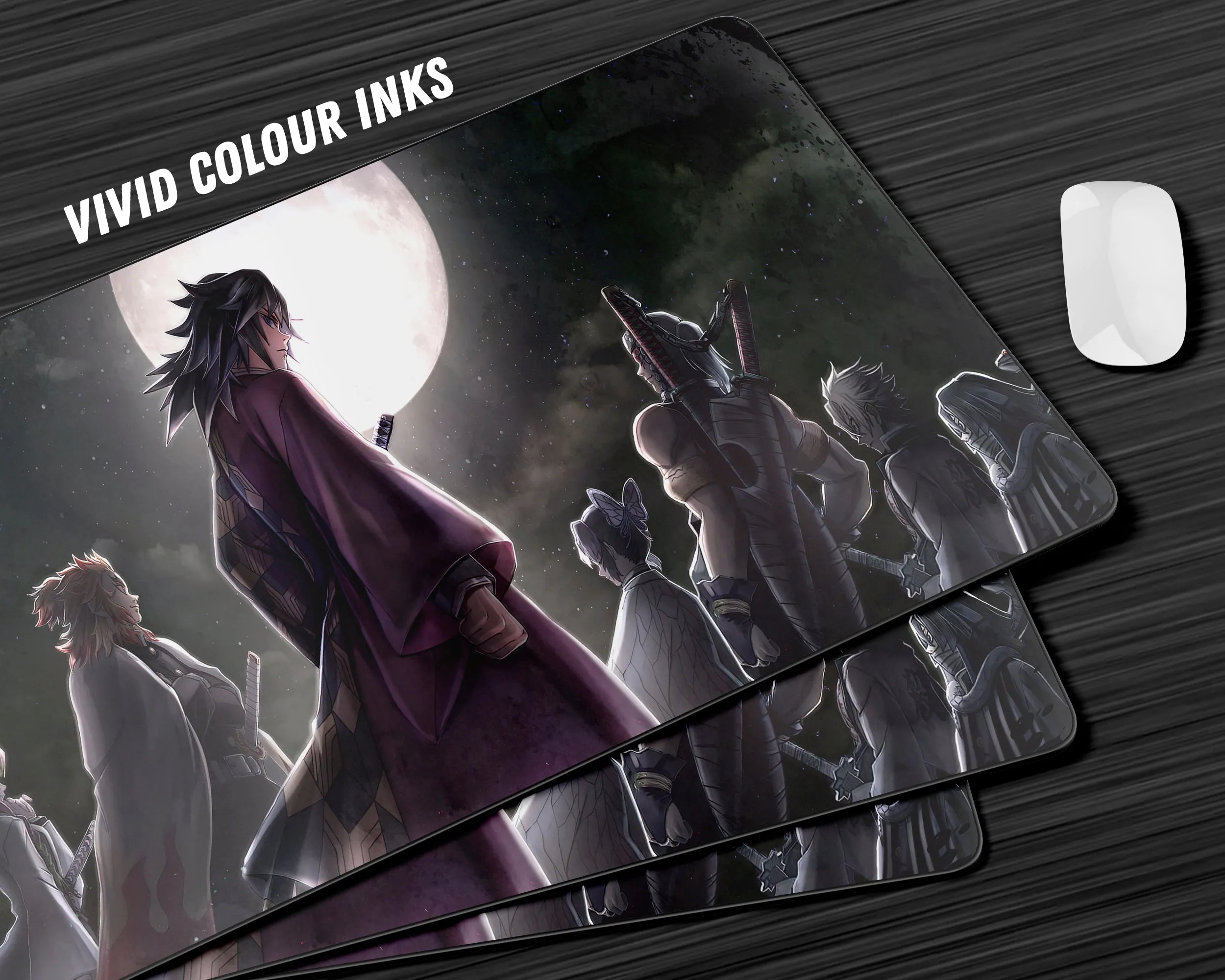 Demon Slayer Hashira Dark Moonlight Gaming Mouse Pad