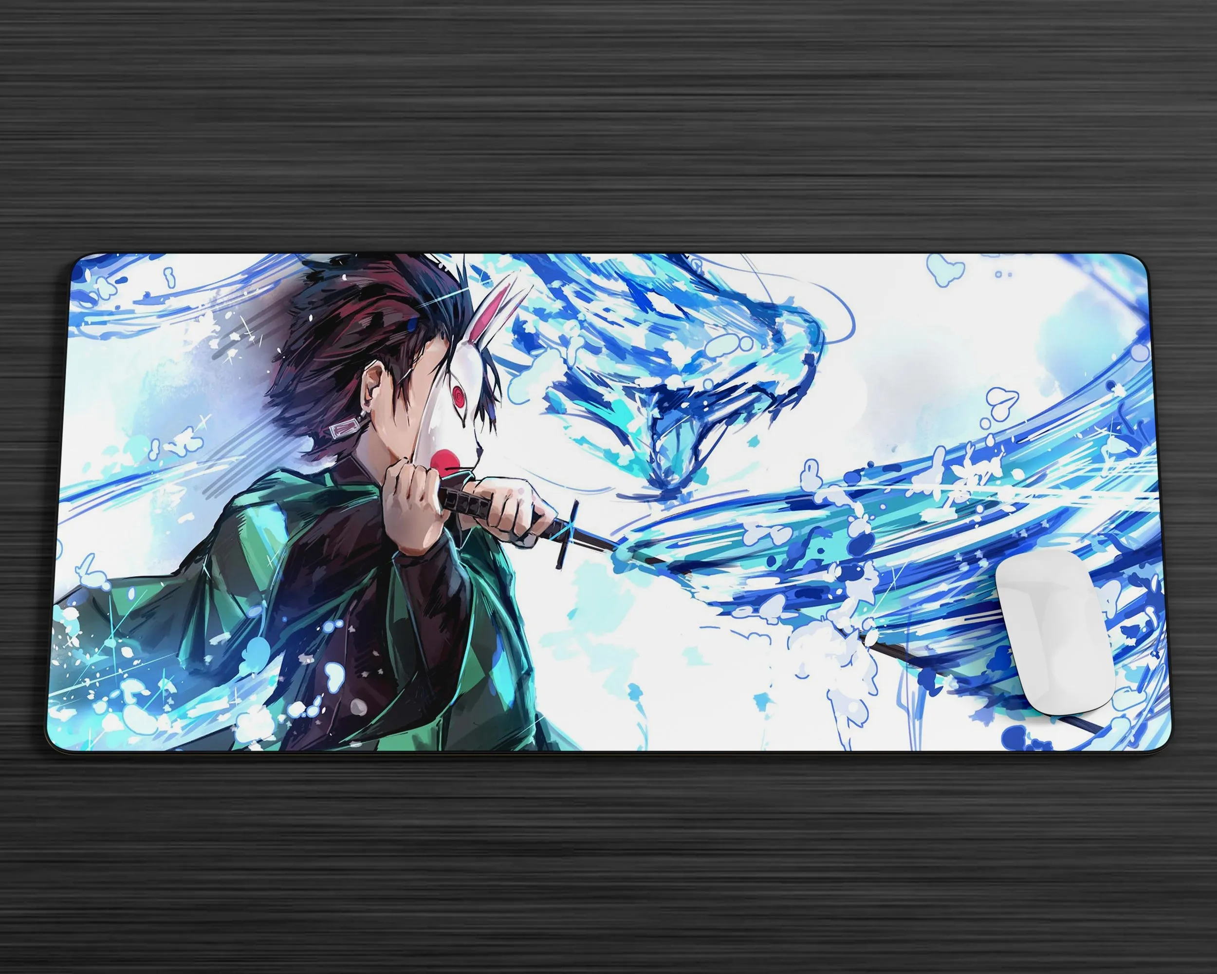 Demon Slayer Tanjiro Water Breathing Style Gaming Mouse Pad