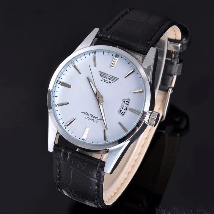 Design Gentle Man Casual Fashion Gift Watches Men Luxury Leisure Leather Quartz Watch Mens Wrist Watch