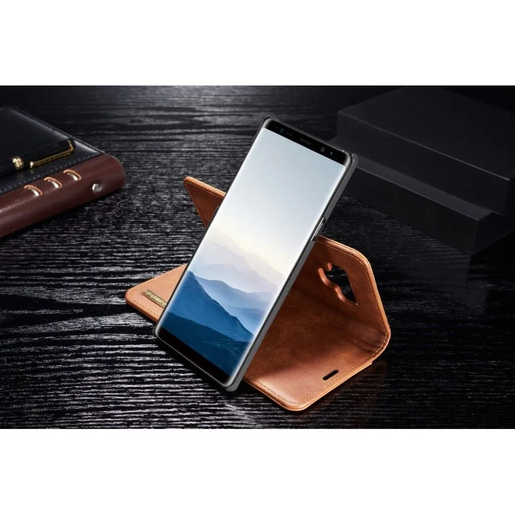 DG.MING Samsung Galaxy Note9 2-in-1 split leather case - Brown