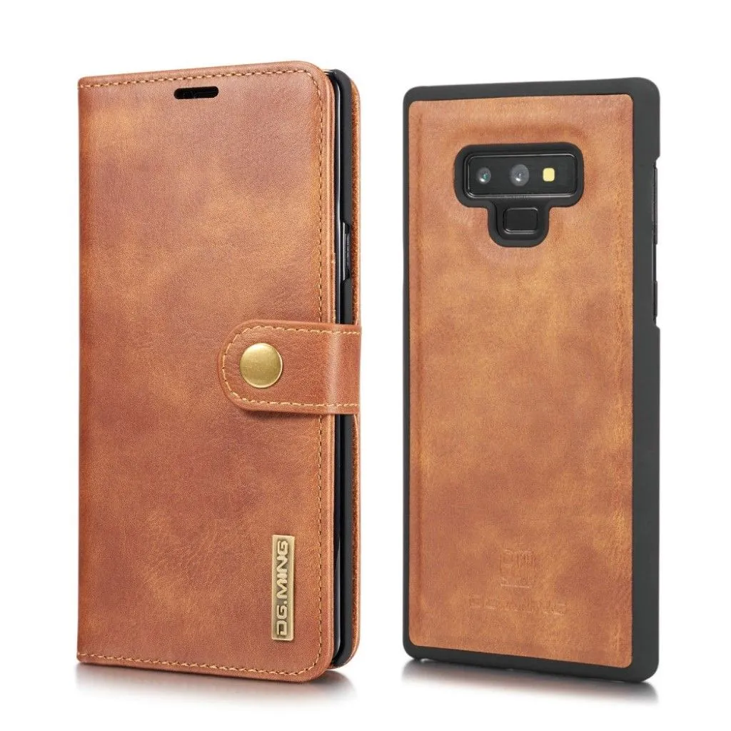 DG.MING Samsung Galaxy Note9 2-in-1 split leather case - Brown