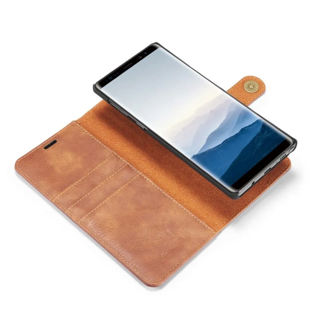 DG.MING Samsung Galaxy Note9 2-in-1 split leather case - Brown