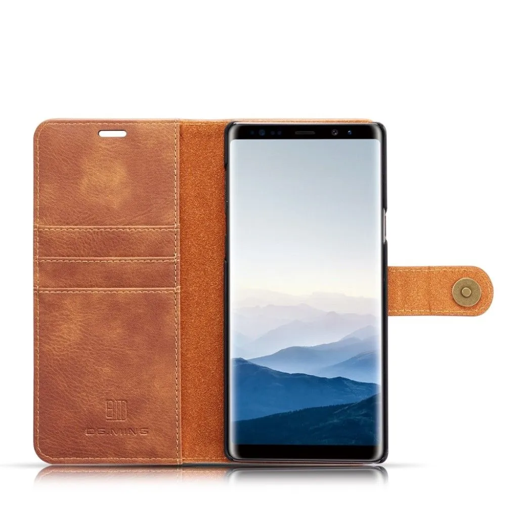 DG.MING Samsung Galaxy Note9 2-in-1 split leather case - Brown