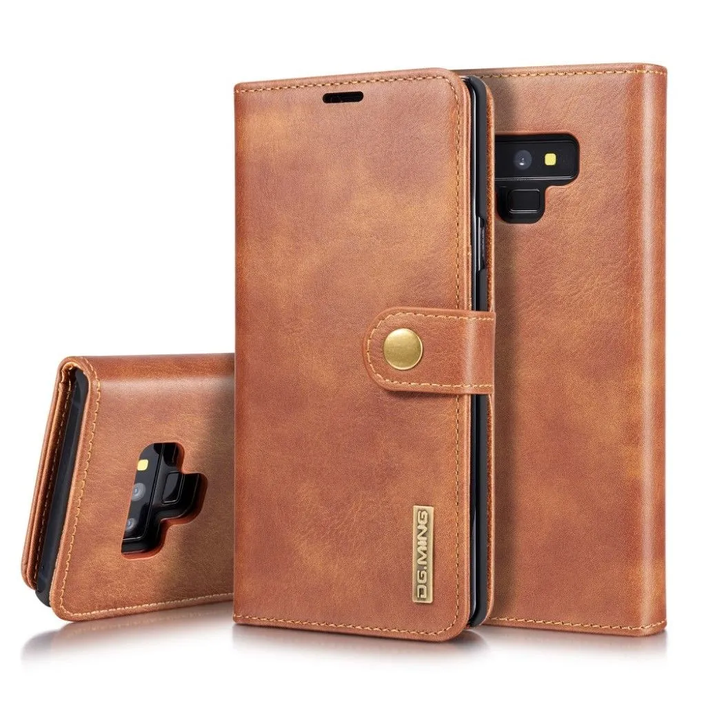 DG.MING Samsung Galaxy Note9 2-in-1 split leather case - Brown