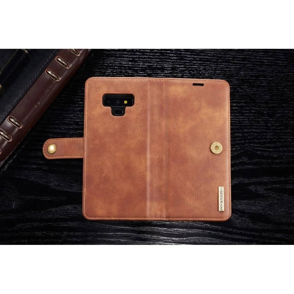 DG.MING Samsung Galaxy Note9 2-in-1 split leather case - Brown